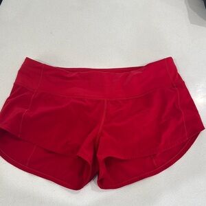 Lululemon Athletica Red Athletic Shorts Lightweight Performance
